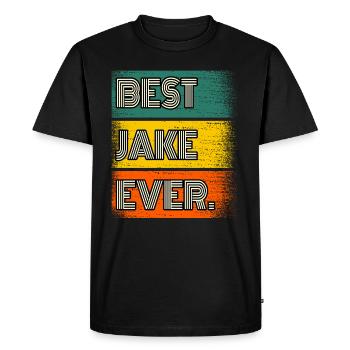 Jake Name Gift Quote Funny - Men's Premium Organic T-Shirt - black - Front - Nico (187cm)