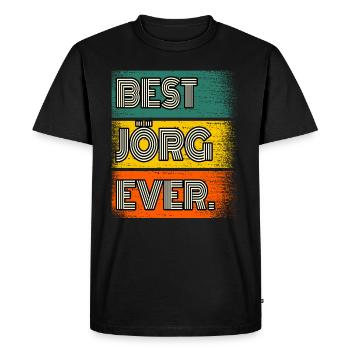 Joerg Nom Cadeau Dire Drôle - T-shirt Premium bio Homme - noir - Devant - Nico (187cm)