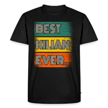 Kilian Nom Cadeau Citation Drôle - T-shirt Premium bio Homme - noir - Devant - Nico (187cm)