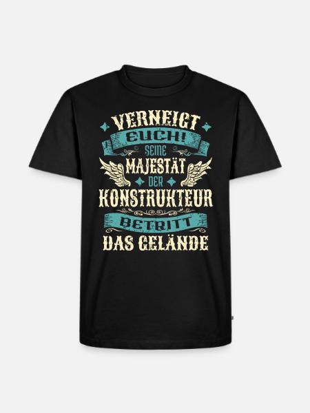 Konstrukteur Geschenk Lustige Sprüche - Männer Premium Bio T-Shirt - Schwarz
