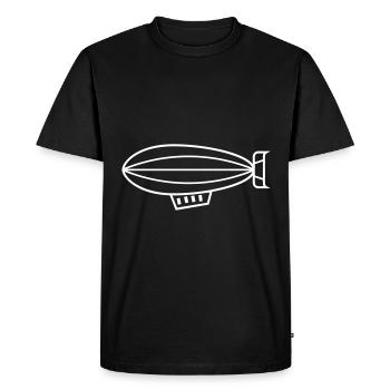 Symbole de l’icône Zeppelin - T-shirt Premium bio Homme - noir - Devant - Nico (187cm)