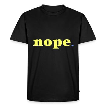 Nope : Déclaration, Ironie, Style minimal - T-shirt Premium bio Homme - noir - Devant - Nico (187cm)