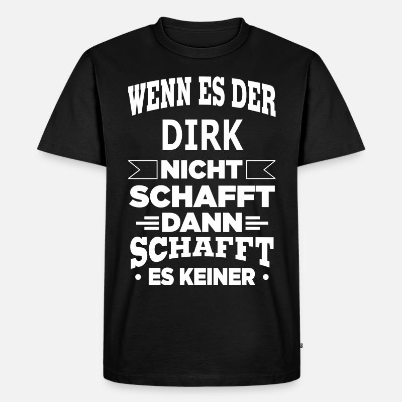 DIRK - Männer Premium Bio T-Shirt - Schwarz