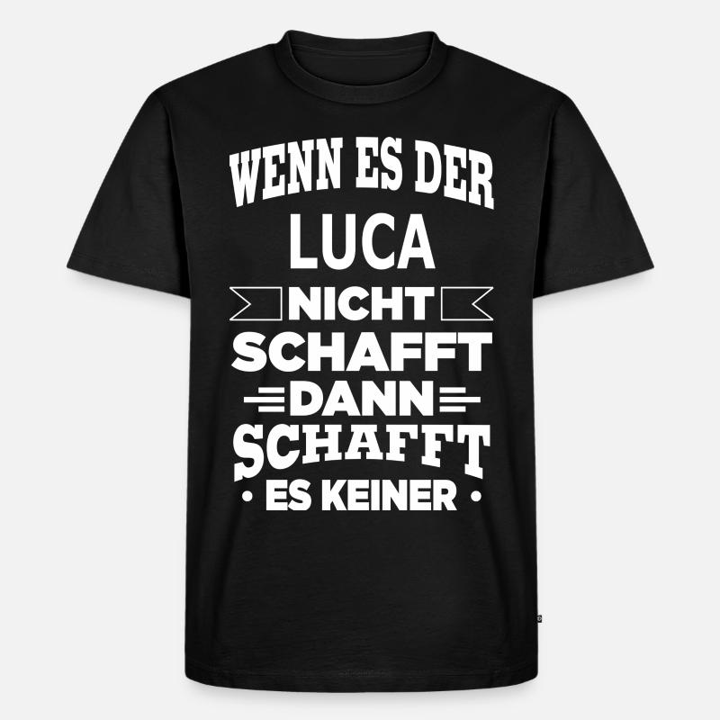 LUCA - Männer Premium Bio T-Shirt - Schwarz