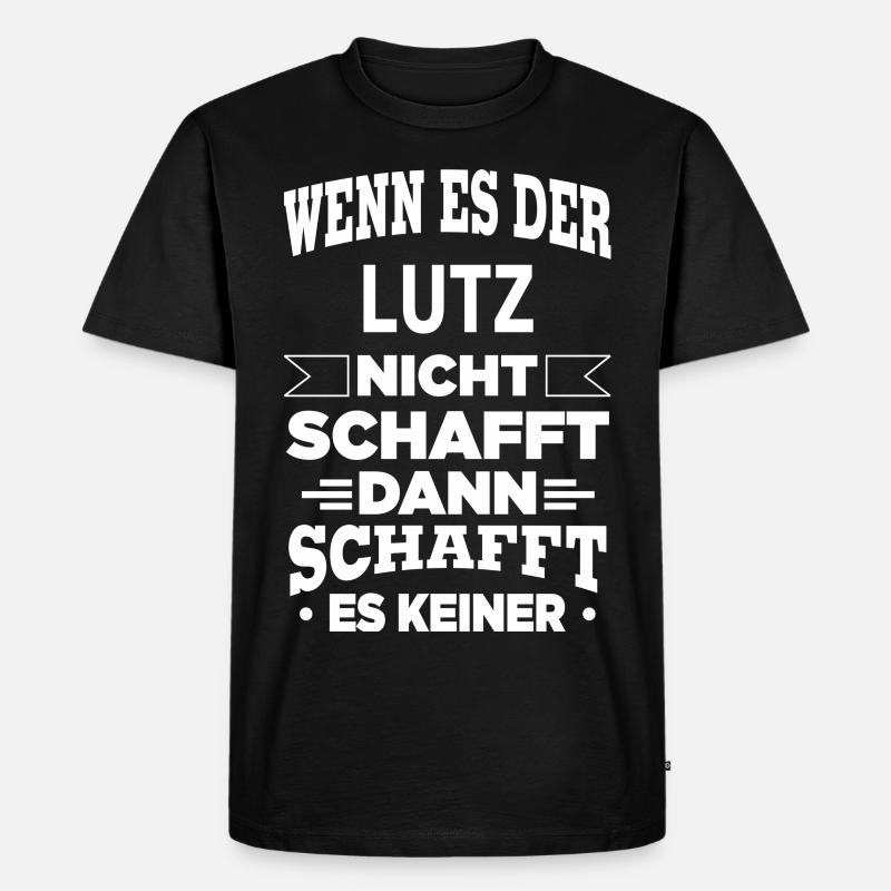 LUTZ - Männer Premium Bio T-Shirt - Schwarz