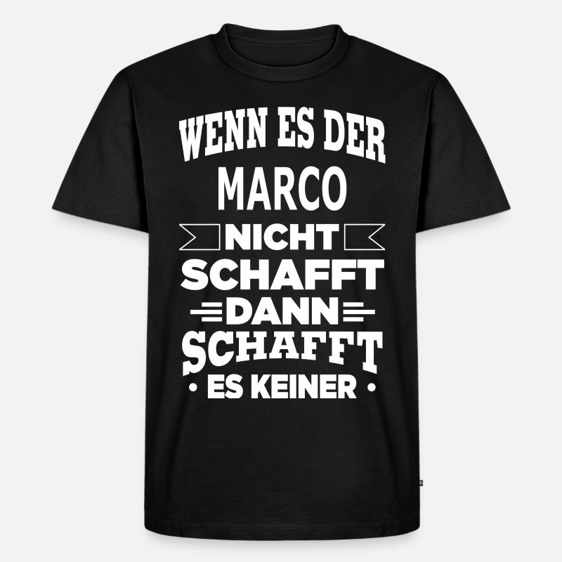 MARCO - Männer Premium Bio T-Shirt - Schwarz