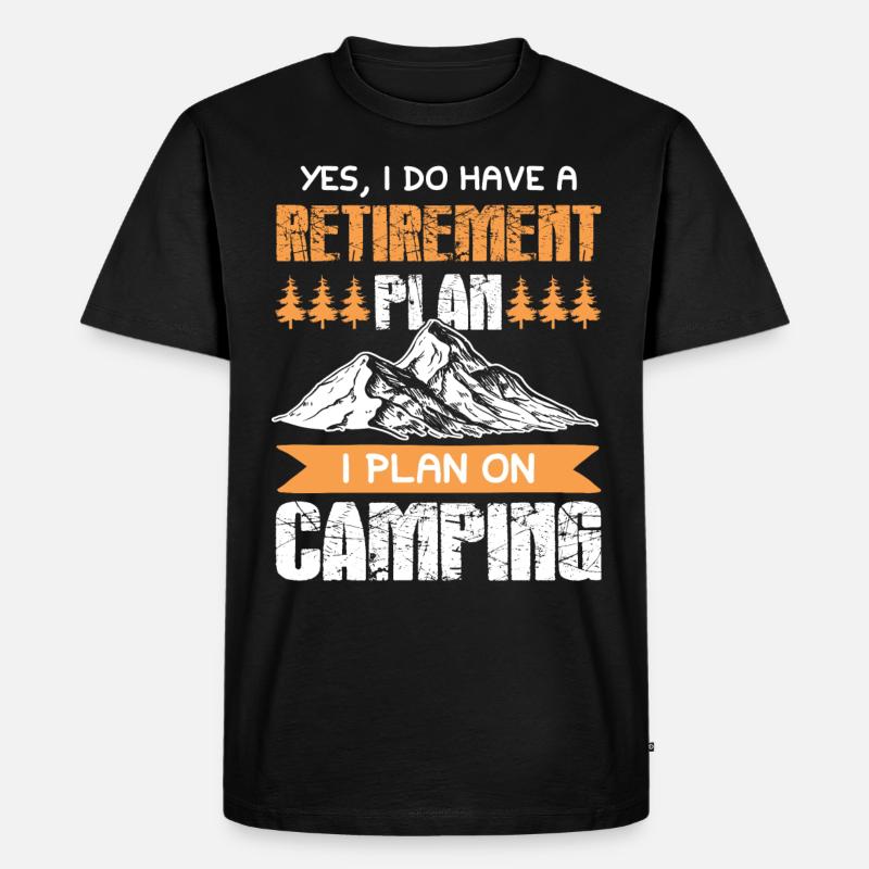Camping Camper - Männer Premium Bio T-Shirt - Schwarz