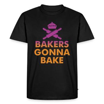 BAKERS SKIRT BAKE V2 - T-shirt Premium bio Homme - noir - Devant - Nico (187cm)