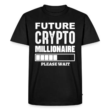 Future Crypto Millionaire Loading please wait - Men's Premium Organic T-Shirt - black - Front - Nico (187cm)