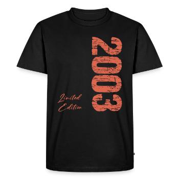 Né en 2003 Edition Limitée Millésime 2003 - T-shirt Premium bio Homme - noir - Devant - Nico (187cm)