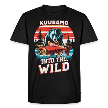 Kuusamo Finlande Dans La Nature #7 - T-shirt Premium bio Homme - noir - Devant - Nico (187cm)