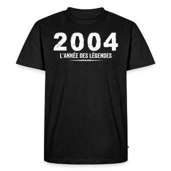 2004 Year of the Legends - Anniversary Gift 2004 - Men's Premium Organic T-Shirt - black - Front - Nico (187cm)