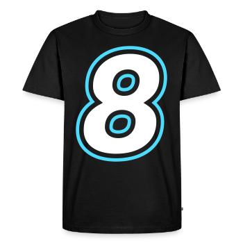 8 nombre symbole - T-shirt Premium bio Homme - noir - Devant - Nico (187cm)