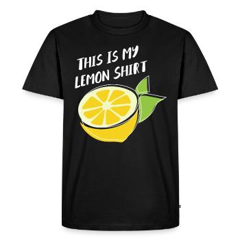 Limonade Fruits d'été Jus de citron - T-shirt Premium bio Homme - noir - Devant - Nico (187cm)