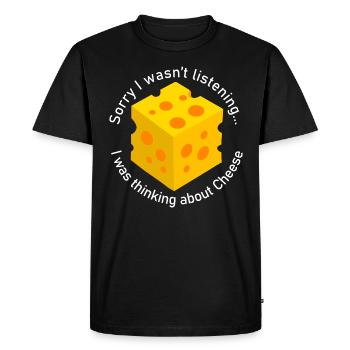 Vous pensez à la fabrication de fromages Delicious - T-shirt Premium bio Homme - noir - Devant - Nico (187cm)