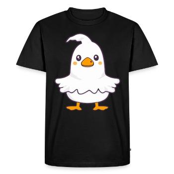 Goose Halloween Funny Ghost - Men's Premium Organic T-Shirt - black - Front - Nico (187cm)