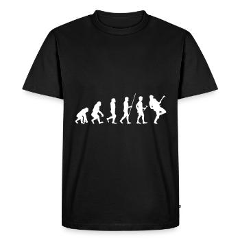 Guitarist Gift Musician Guitar Music Evolution - Men's Premium Organic T-Shirt - black - Front - Nico (187cm)