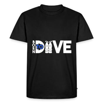 Plongée plongée - T-shirt Premium bio Homme - noir - Devant - Nico (187cm)
