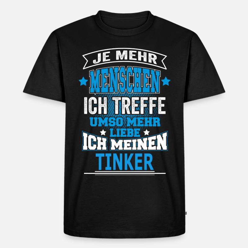 TINKER - Männer Premium Bio T-Shirt - Schwarz