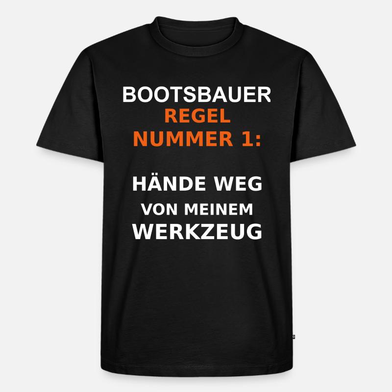 bootsbauer - Männer Premium Bio T-Shirt - Schwarz