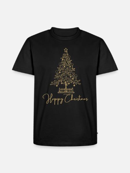 Merry Christmas merry - Männer Premium Bio T-Shirt - Schwarz