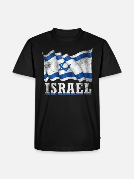 Israel Flag - Men's Premium Organic T-Shirt - black