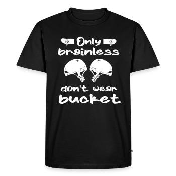 Skateboard Tshirt Skater Sk8 Sk8er Halfpipe Flip - T-shirt Premium bio Homme - noir - Devant - Nico (187cm)