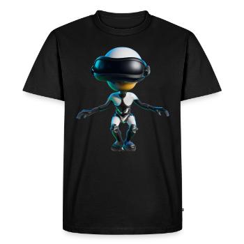 VR Alien - Men's Premium Organic T-Shirt - black - Front - Nico (187cm)