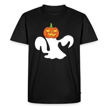 Drôle de citrouille Halloween Ghost Kürbis Geist - T-shirt Premium bio Homme - noir - Devant - Nico (187cm)