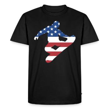 Sport Us Flag Snowboard - T-shirt Premium bio Homme - noir - Devant - Nico (187cm)
