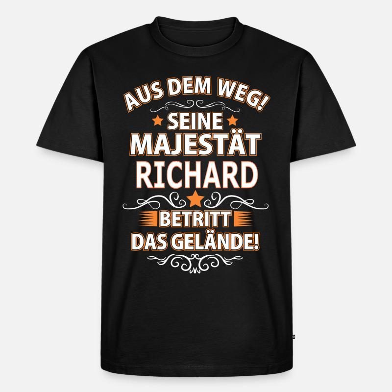 RICHARD - Männer Premium Bio T-Shirt - Schwarz