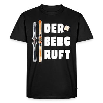 Der Berg ruft - Ski fahren Skiurlaub Piste Schnee - Männer Premium Bio T-Shirt - Schwarz - Vorne - Nico (187cm)