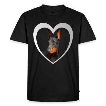 Dobermann - Chien Doberman - T-shirt Premium bio Homme - noir - Devant - Nico (187cm)