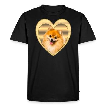 Nannin - Chien de pois nains - Coeur - T-shirt Premium bio Homme - noir - Devant - Nico (187cm)