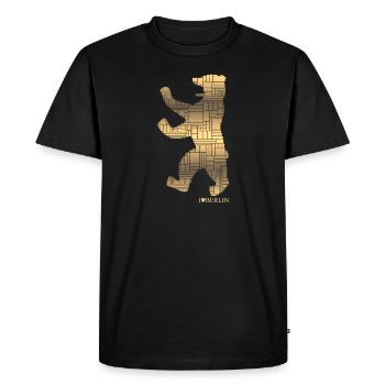 I Love Berlin - L’ours d’or Design - T-shirt Premium bio Homme - noir - Devant - Nico (187cm)