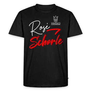 Winegod funny saying Rosé Schorle - Men's Premium Organic T-Shirt - black - Front - Nico (187cm)