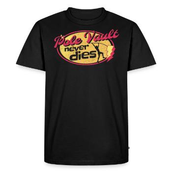 Pole vault sports athlete - Men's Premium Organic T-Shirt - black - Front - Nico (187cm)