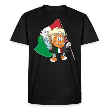 Fan de bière d’Italie - T-shirt Premium bio Homme - noir - Devant - Nico (187cm)