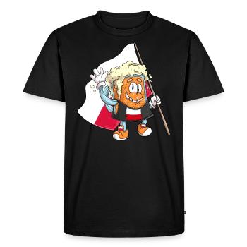 Beer fan of Poland - Men's Premium Organic T-Shirt - black - Front - Nico (187cm)