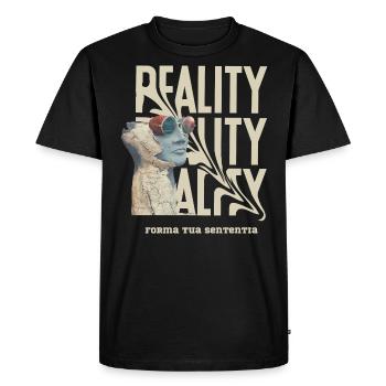 Forma tua sententia - Men's Premium Organic T-Shirt - black - Front - Nico (187cm)