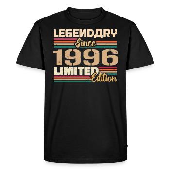1996 Vintage 1996 Birthday born in 1996 - Men's Premium Organic T-Shirt - black - Front - Nico (187cm)