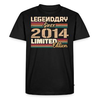 2014 Vintage 2014 Birthday Born in 2014 - Men's Premium Organic T-Shirt - black - Front - Nico (187cm)