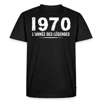1970 Year of the Legends - 1970 Anniversary Gift - Men's Premium Organic T-Shirt - black - Front - Nico (187cm)