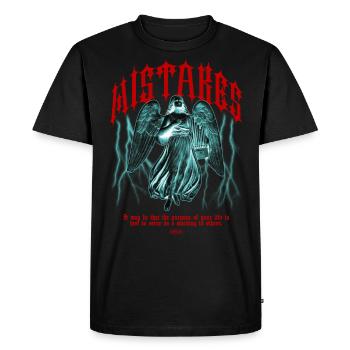 L’ange de l’erreur - T-shirt Premium bio Homme - noir - Devant - Nico (187cm)