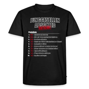 Bachelor Party Groom EXTREME - blanc - T-shirt Premium bio Homme - noir - Devant - Nico (187cm)
