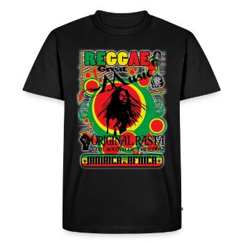 reggae great music original rasta - T-shirt Premium bio Homme - noir - Devant - Nico (187cm)