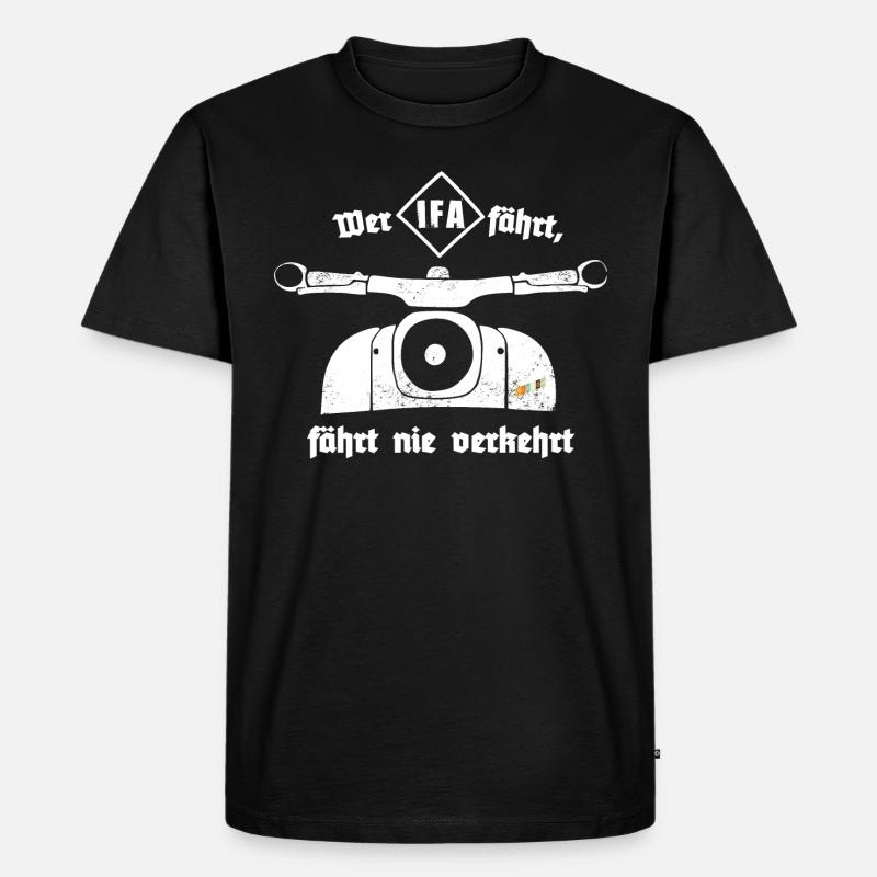 Schwalbe - Ostalgie - IFA - DDR - Moped - Männer Premium Bio T-Shirt - Schwarz