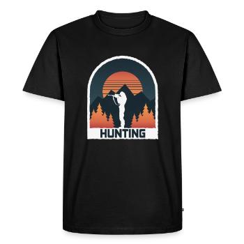 Chasseur, nature merveilleuse - T-shirt Premium bio Homme - noir - Devant - Nico (187cm)