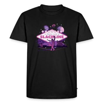 Slackline, Urbain & Lifestyle - T-shirt Premium bio Homme - noir - Devant - Nico (187cm)