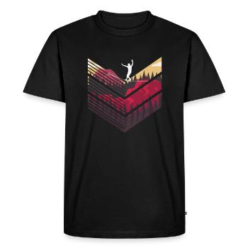 Slackline, Balance Sport - T-shirt Premium bio Homme - noir - Devant - Nico (187cm)